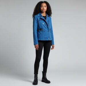 BGBGMAXAZRIA Runway Collection Women's Blue Utility Jacket
